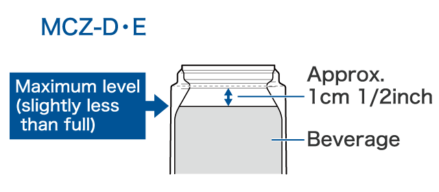 MCZ-E maximum level (slightly less than full) 