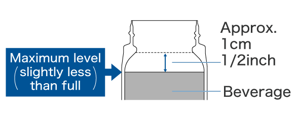 Maximum level (slightly less than full)