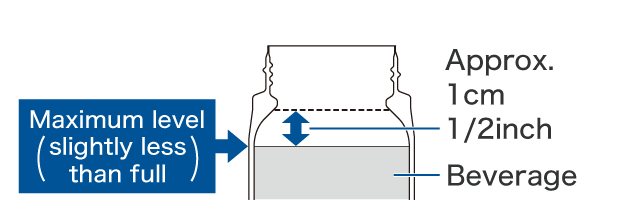 Stopper unit maximum level (slightly less than full）